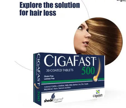 Cigafast 500 Coated Tablet Supplement For Strong Hair And Nails, Pack of 30's Cigafast