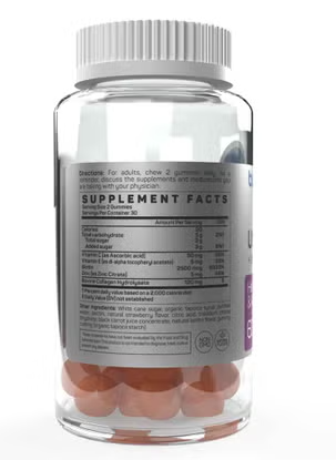 Blueberry Naturals Ultra Collagen + Vitamin C & Biotin Adult Gummies, Pack of 60’s Blueberry Naturals