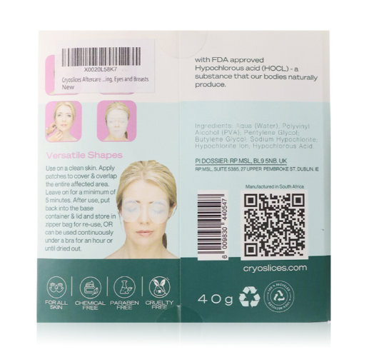 Cryoslices Aftercare Roundgels Long Lasting Eyes and Breasts cryoslices