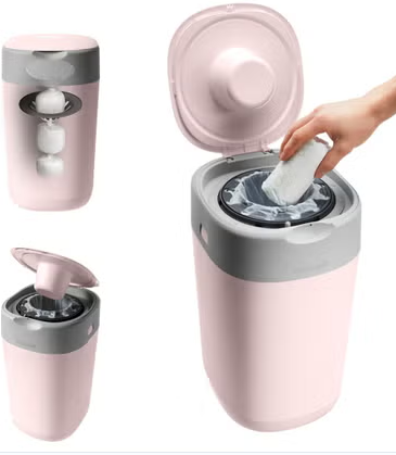 Tommee Tippe Twist And Click Advanced Nappy Disposal Bin - Pink Tommee Tippee