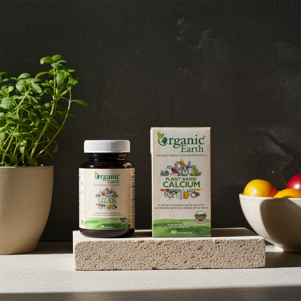 Organic Earth Plant Based Calcium - 60 Capsules