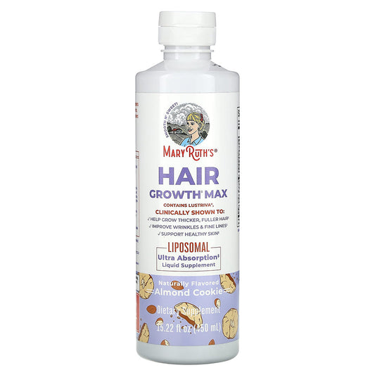 Mary Ruth's Organic Hair Growth Max, Almond Cookie, 450 ML, Thicker, Fuller Hair Mary Ruth's