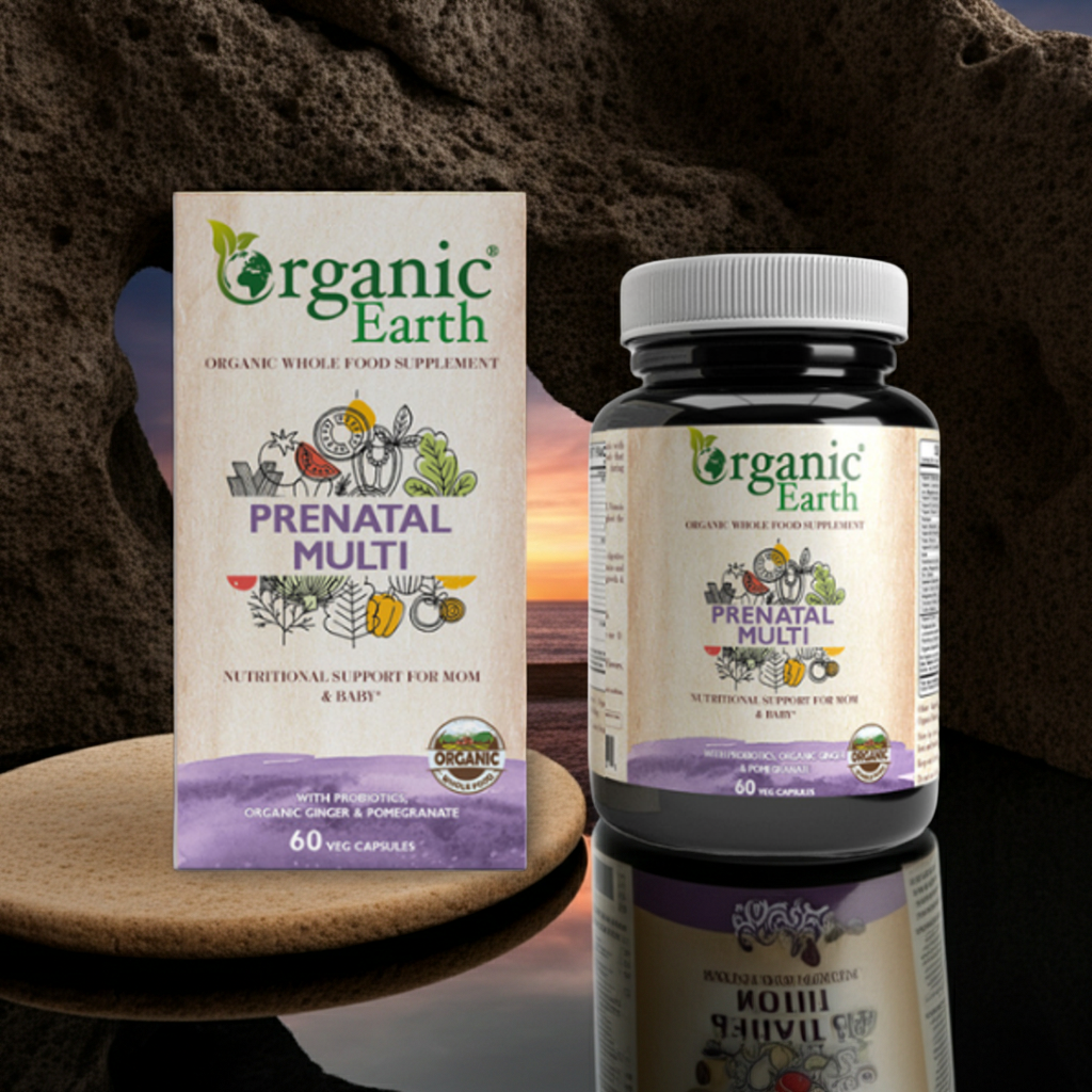 Organic Earth Multivitamines prénatales 60 capsules