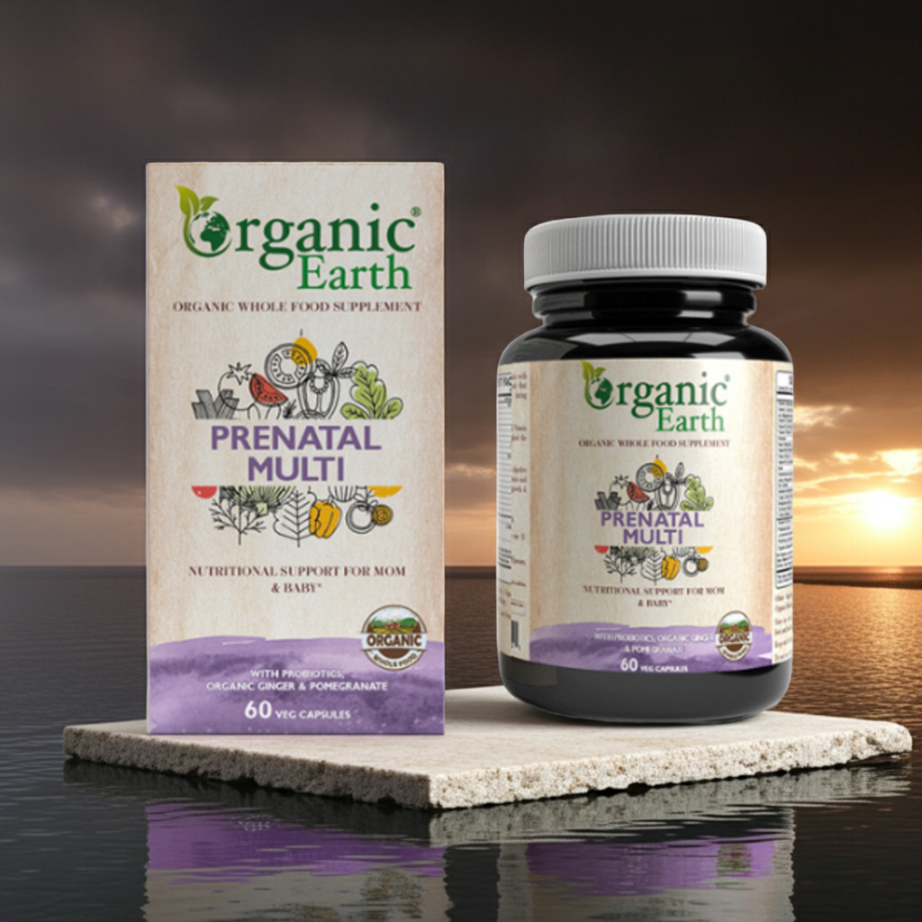Organic Earth Multivitamines prénatales 60 capsules