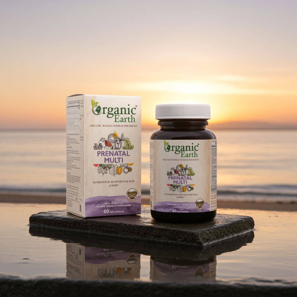 Organic Earth Multivitamines prénatales 60 capsules