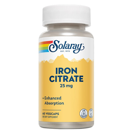 Solaray® Iron Citrate 25 mg Veg Capsules 60's
