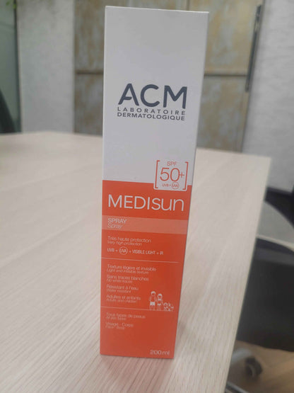 Acm medisun spf50+ sun protection spray with ir & visible light protection for adults & children 200ml