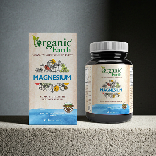 Organic Earth Magnesium 60 Capsules – Bioavailable Fermented Formula