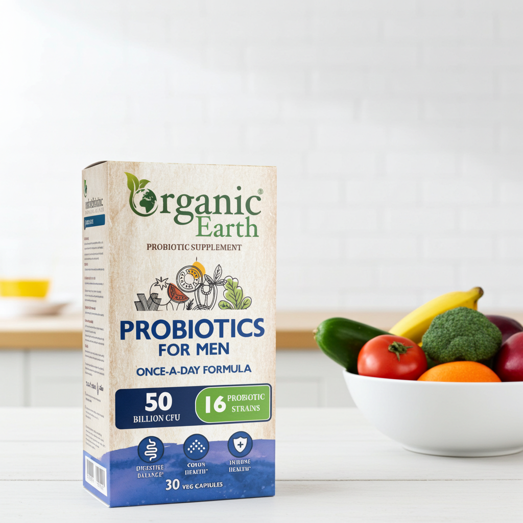 Organic Earth Probiotics For Men Cap 30s